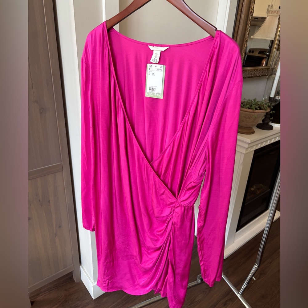 H&M Pink Long Sleeve Dress